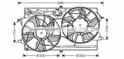 AVA QUALITY COOLING fd7510 -  Вентилятор, охлаждение двигателя
